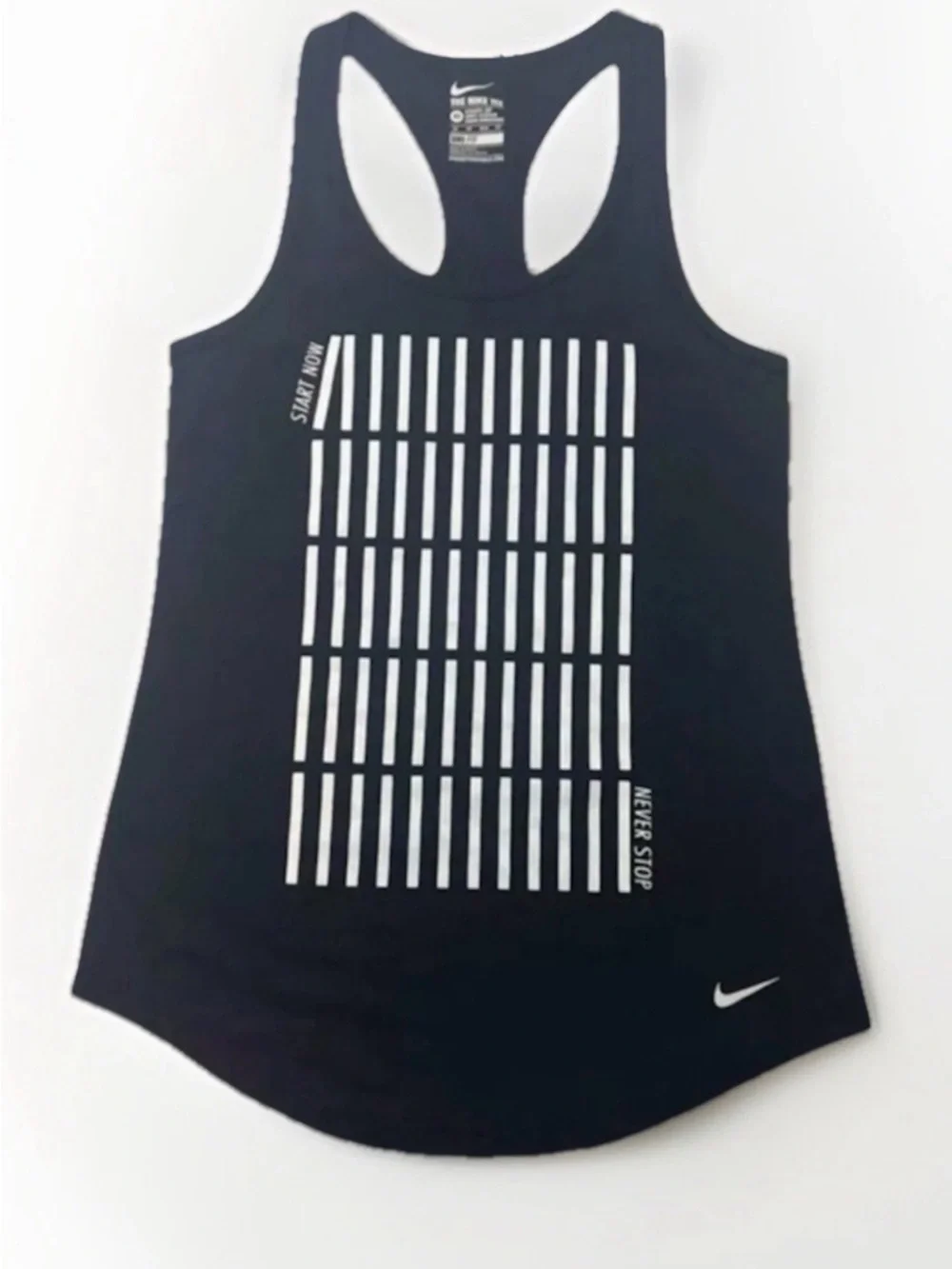 Nike Dri fit Athletic Gym tank Women’s Size XS Shirt Black Running Tee Workout